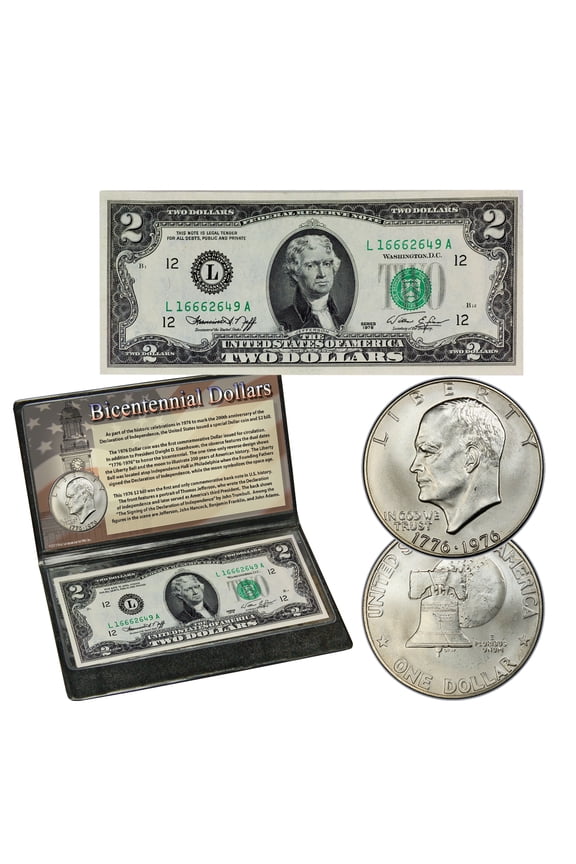 Bicentennial Dollar Coin and Currency Set