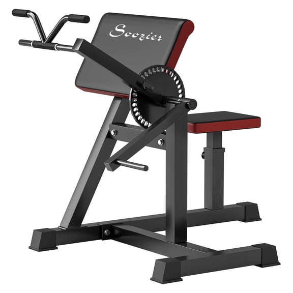 Bicep Curl Bench, 2-in-1 Preacher Curl Machine with Adjustable Seat, Tricep Extension, Home Gym Workout, 132lbs Capacity