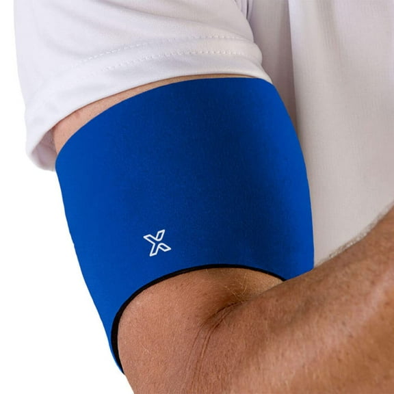 Bicep Support Brace for Tendonitis, Biceps Strains, Triceps Strains, Prevention- Upper Arm Compression Sleeve For Pain Relief - Bicep Tendonitis Brace (Royal, Large)