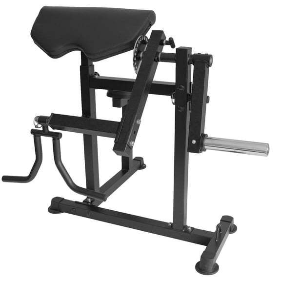 HeeH 2-in-1 Bicep Curl & Tricep Extension Machine - Arm Workout Bench for Home Gym (Black)