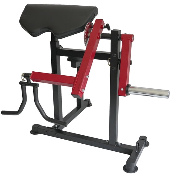 HeeH 2-in-1 Bicep Curl & Tricep Extension Machine - Arm Workout Bench for Home Gym (Red)