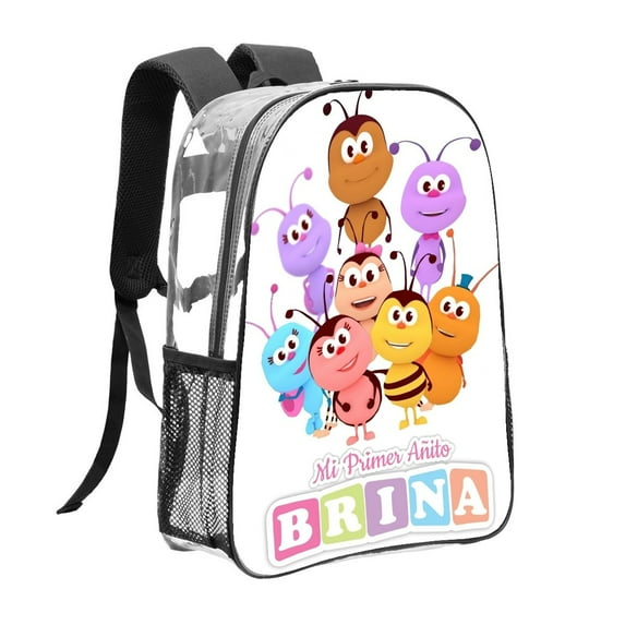 Bichikids Pattern Transparent Backpack Lightweight And fashionable Showcasing Personality And Leading The Trend