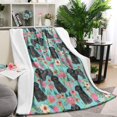 thumbnail image 1 of Bichon Dog Blue Florals Blanket,Comfortable Soft Flannel Throw Blanket,All Season,Warm Lightweight Blankets for Sofa Bed Couch Living Room Chair,60"x80"(150x200cm), 1 of 4