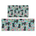 thumbnail image 1 of Bichon Dog Blue Florals Kitchen Rugs Sets Of 2,Anti Fatigue Kitchen Mat Rugs Non Slip Washable,Decorative Kitchen Floor Mats for Kitchen,Sink,Laundry,17"x30"+17"x47", 1 of 7