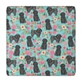 thumbnail image 1 of Bichon Dog Blue Florals Square Fitted Tablecloth with Elastic Edge,Square Table Cover,Washable Elastic Table Cover for Home Kitchen Party Decor 34"x34", 1 of 6