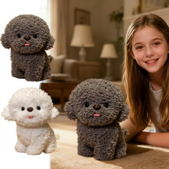 Bichon Dog Plush under $5! CQCYD Bichon Frise Stuffed Animal, Realistic Dog Plush Doll, Soft Pillow Toy for Kids, Plush Animal for Gift and Collection