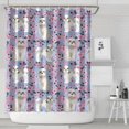 thumbnail image 1 of Bichon Dog Purple Florals Shower Curtain 84"x72" ,Bathroom Decorative Shower Curtains Set with 12 Hooks,Modern Waterproof Washable Shower Curtain, 1 of 6