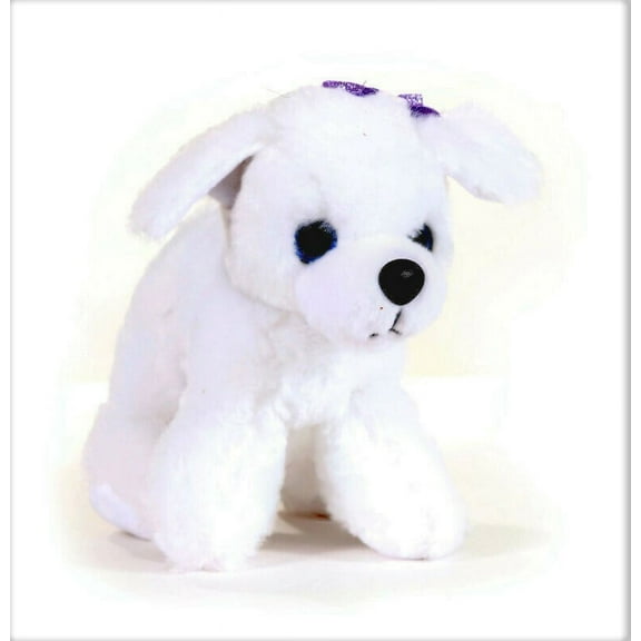 Bichon Dog Stuffed Animal, Gifts for Kids, Miniz Puppy Plush Toy, 7 Inch