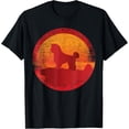 thumbnail image 1 of Bichon Frisé Retro Sunset T-Shirt men and women can wear, black, white, gifts, 1 of 4