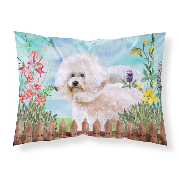 Bichon Frise 2 Spring Fabric Standard Pillowcase