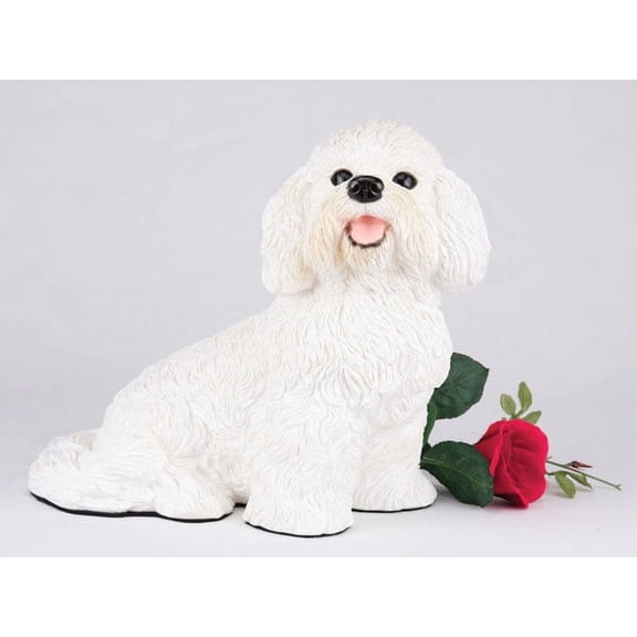 Bichon Frise Cremation Pet Urn for a Dog Memorial in remembrance of your beloved family pet