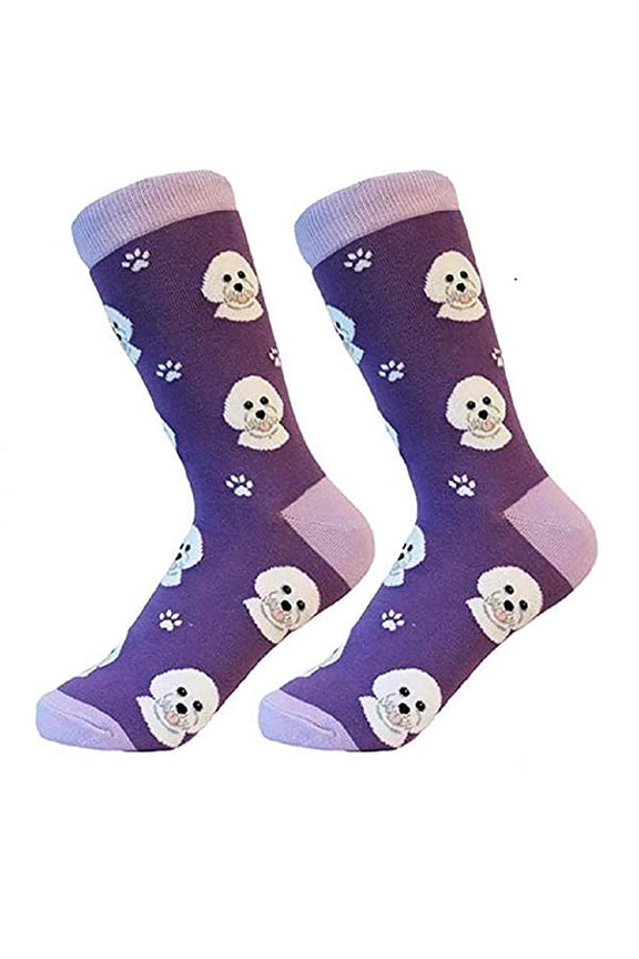 Bichon Frise Dog Breed Socks Unisex Sock Daddy by E&S Pets