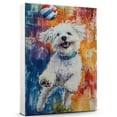 thumbnail image 1 of Bichon Frise Dog Playing Volleyball Wall Stretched Canvas Size 8x12 – Bichon Frise Canvas Art for Dog Lovers, Volleyball Canvas Wall Decor, 1 of 5