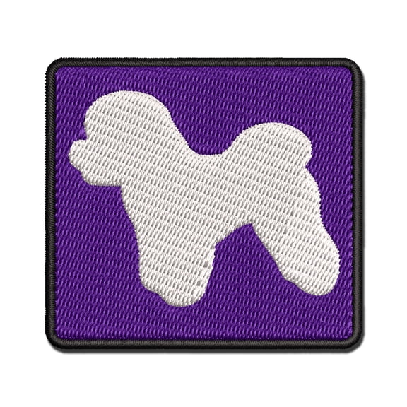 Bichon Frise Dog Solid Applique Multi-Color Embroidered Iron-On Patch - 2.0 Inch Mini