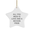 thumbnail image 1 of Bichon Frise Dog Star Ornament Gifts from Friends for Christmas All You Need is Love and A Bichon Frise, 1 of 1