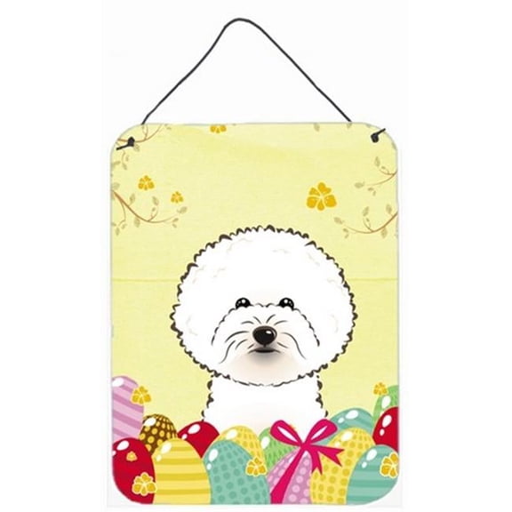 Bichon Frise Easter Egg Hunt Wall or Door Hanging Prints