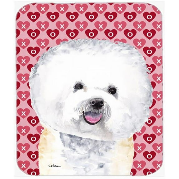 Bichon Frise Hearts Love And Valentines Day Mouse Pad, Hot Pad Or Trivet