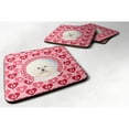 thumbnail image 1 of Bichon Frise Hearts Love and Valentines Day Portrait Foam Coaster Set of 4, 1 of 3