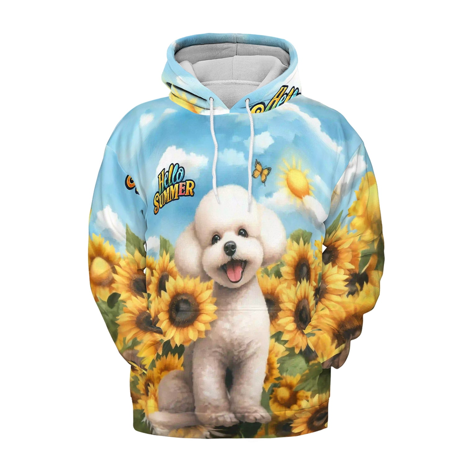Bichon Frise Hello Summer Sunshine Sunflowers Spring Retro Vintage All ...