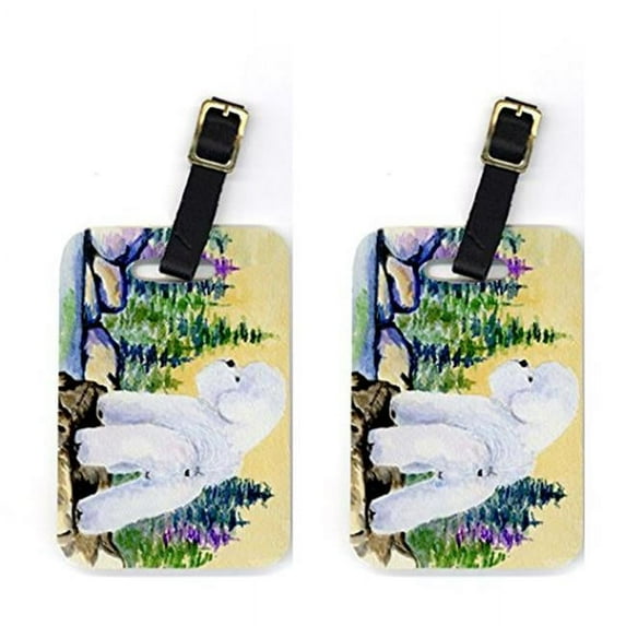 Bichon Frise Luggage Tags- Pair Of 2