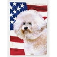 thumbnail image 1 of Bichon Frise No. 2 Patriotic Garden Flag, 1 of 1