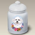 thumbnail image 1 of Bichon Frise Puppy Cut - Best of Breed Ceramic Doggie Treat Jar, 1 of 1