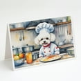 thumbnail image 1 of Bichon Frise The Chef Greeting Cards Pack of 8 7 in x 5 in, 1 of 3