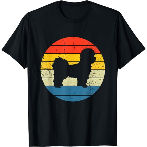 Bichon Frise Vintage Retro Clothing in Silhouette Design T-Shirt