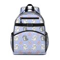 thumbnail image 1 of Bichon Frise and Cherry Blossom Cute School Backpack Bag for School with Padded Back and Adjustable Shoulder Straps 15.25"x11.5"x5.25", 1 of 5