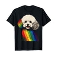 thumbnail image 1 of Bichon Gay Pride Dog LGBT Rainbow Flag on Bichon Frise LGBTQ T-Shirt, 1 of 5