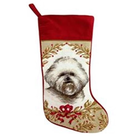 Bichon Needlepoint Stocking
