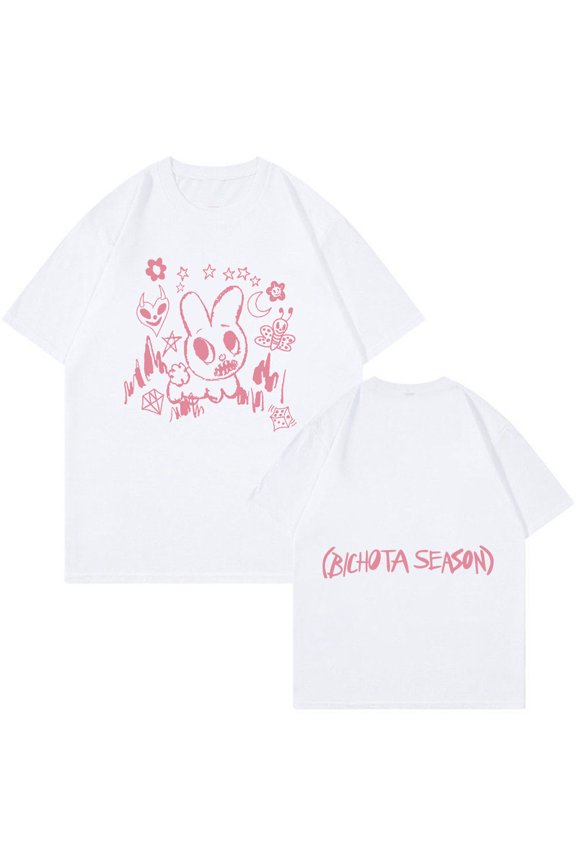 Bichota Season Bunny T-shirt Manana Sear Bonito Tour 2023 Merch Crewneck Short Sleeve Tee