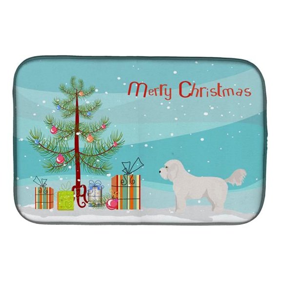 Bichpoo White Christmas Tree Dish Drying Mat