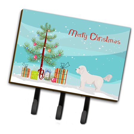 Bichpoo White Christmas Tree Leash or Key Holder