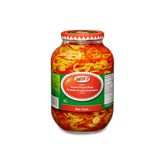 Bick's Pickled Hot Banana Pepper rings 4L/1.1 Gallon