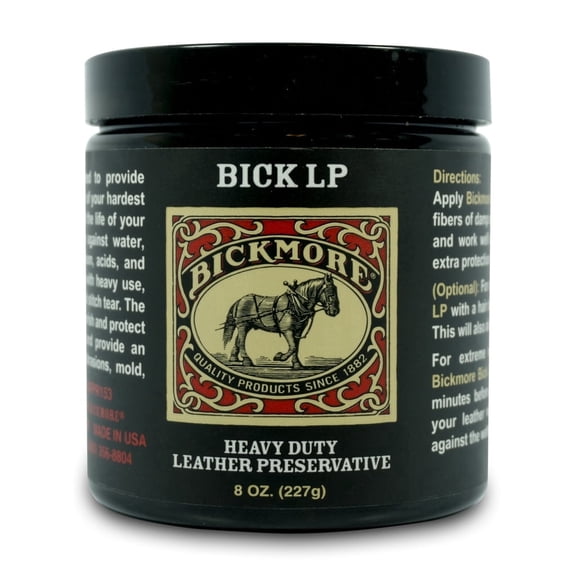 Bickmore Leather Conditioner, Scratch Repair Bick LP 8oz - Heavy Duty LP Leather Preservative | Leather Protector, Softener and Restorer Balm for Dry, Cracked, and Scratched Leather | Made in USA