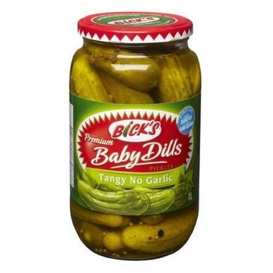 Bicks Tangy No Garlic Baby Dills Pickles, 1L/33.81 fl.oz