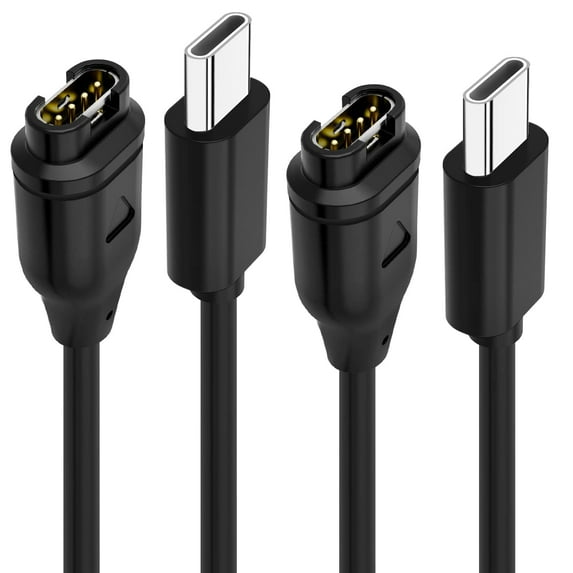 Bicmice USB C Charger for Garmin Watch Charging Cable for Fenix 5 5S 5X Plus 6 6S 6X Pro 7 7S 7X,Forerunner 745 935 945 45 45S Music,Instinct,Approach S10 S40 S60 S12 S42 Vívoactive 3 4 4S Venu 2Pack