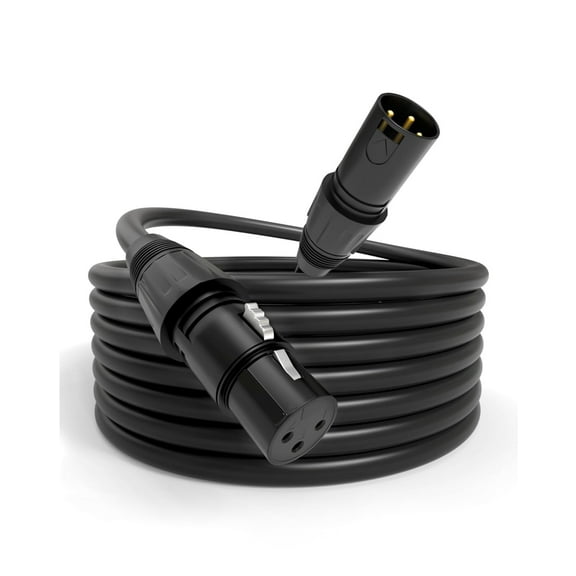 Bicmice XLR Male to Female Microphone Cable with High-Shielding for Studio,Stage,Live Performance,Live Stream Durable Oxygen-Free Copper Audio XRL to XRL Cable for Mic,Audio Mixer,Interface-3.3Ft
