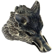 Bico Australia Jewelry - Wolfs Head - Spirit of the Moon - Hand Cast Ring - Size 10