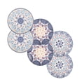 thumbnail image 1 of Bico Blue Talavera 6 inch Ceramic Appetizer Plate, Set of 6, for Salad, Appetizer, Snacks, Microwave & Dishwasher Safe, 1 of 3
