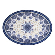 Bico Blue Talavera Ceramic 16 inch Oval Platter, Microwave & Dishwasher Safe