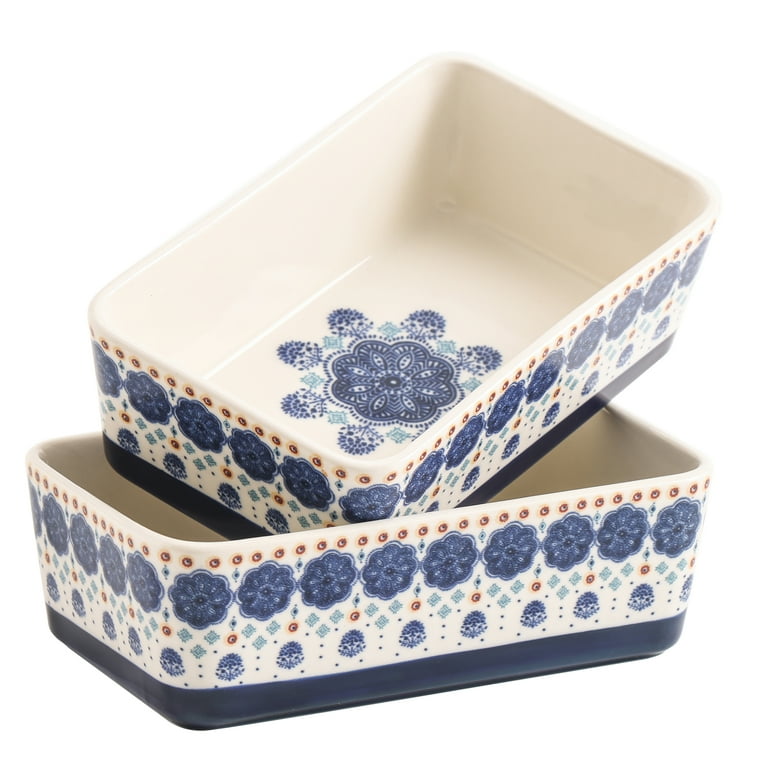 Ceramic Casserole Dish with Lid, 2.5Quart Square Lasagna Pan for