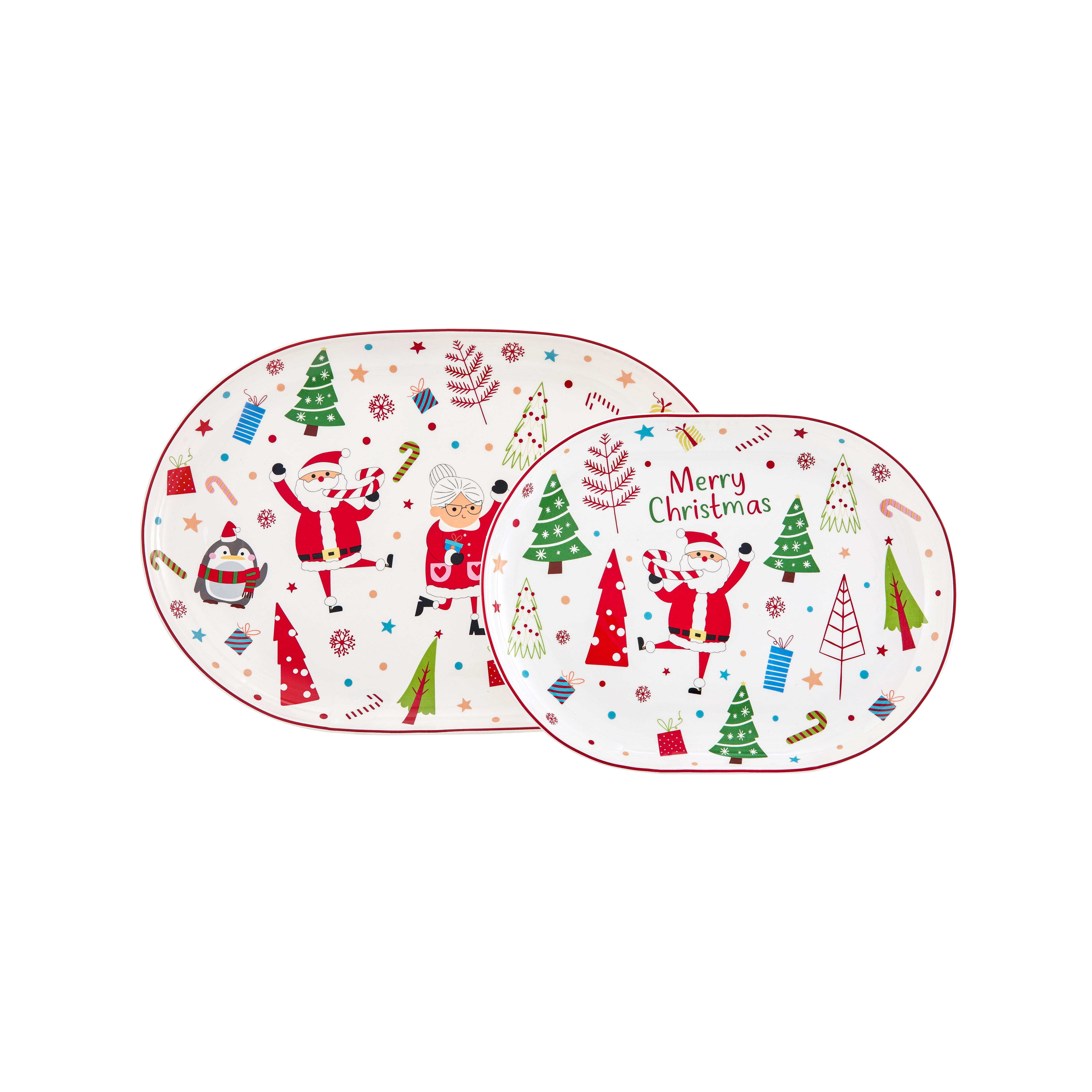 Bico Christmas Merry Crew Ceramic Spoon Rest, For Holding Spatula, Cooking Utensils