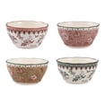thumbnail image 1 of Bico Country Wanderlust Scalloped Ceramic Cereal Bowls Set of 4, 24oz, for Pasta, Salad, Cereal, Soup & Microwave & Dishwasher Safe, 1 of 3