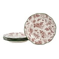 thumbnail image 1 of Bico Country Wanderlust Scalloped Salad Plates, 8.75 inch, Set of 4, for Salad, Appetizer, Microwave & Dishwasher Safe, 1 of 2