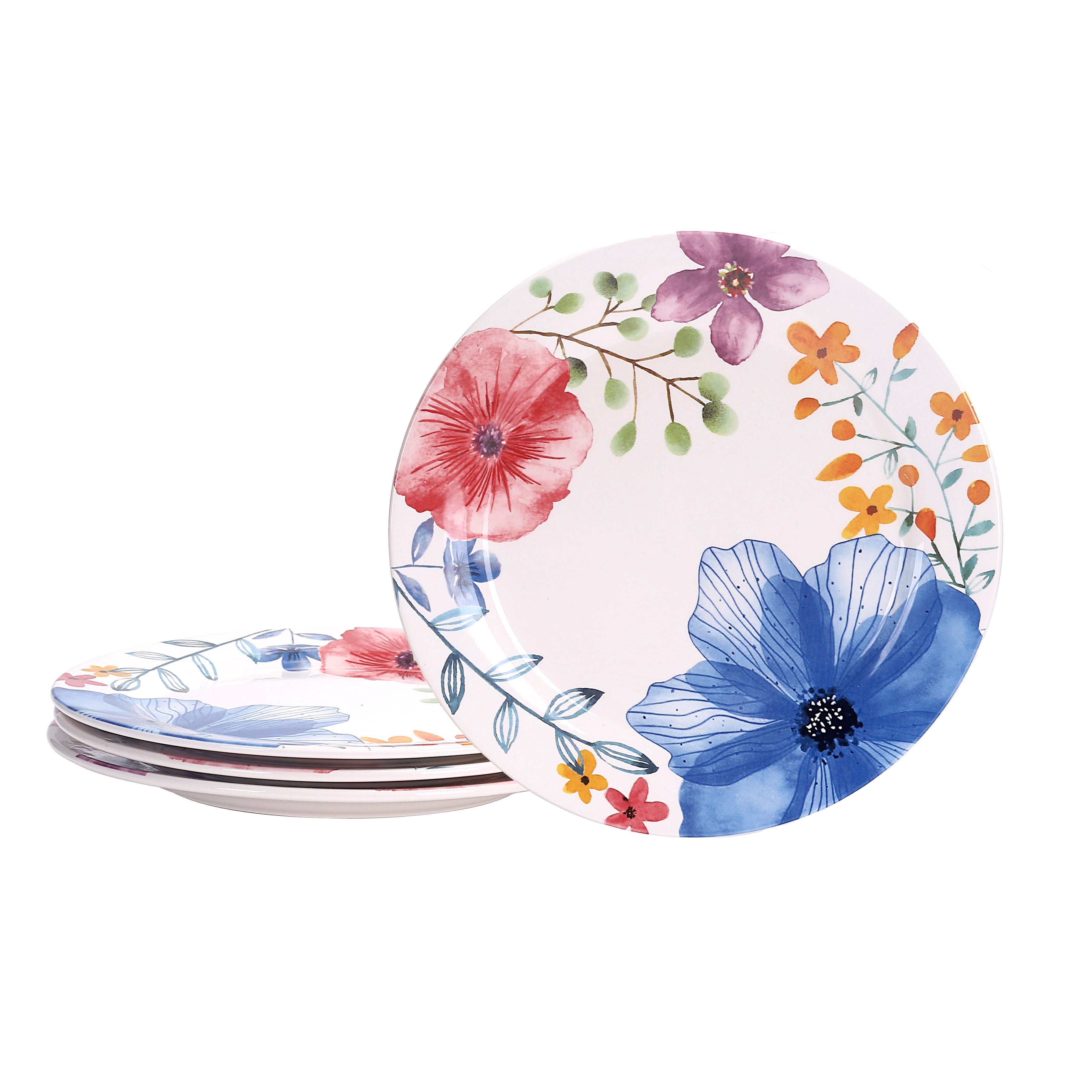 Bico Bird On Tree Ceramic 11 Inch Dinner Plates, Set Of 4, For Pasta, Salad, Maincourse, Microwave & Dishwasher Safe - View #2