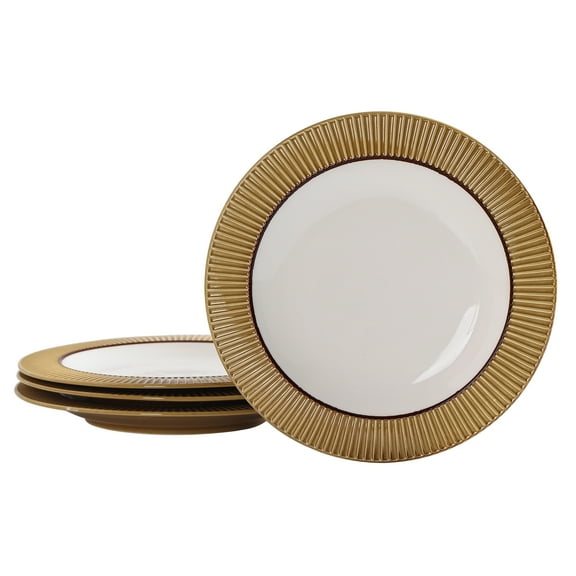 Bico Helios Yellow Salad Plates, 8.45 inch, Set of 4, for Salad, Appetizer, Microwave & Dishwasher Safe