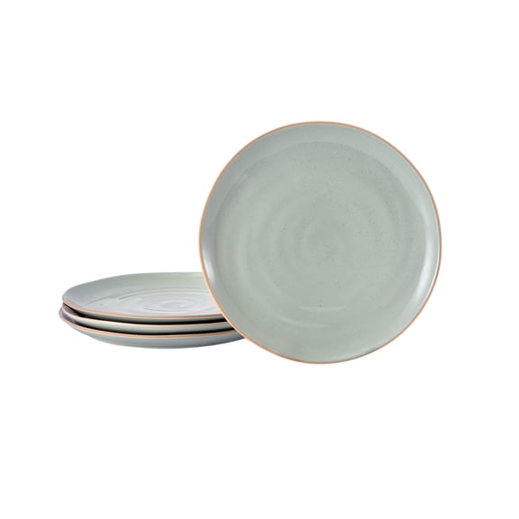 Bico Light Sage Green Salad Plates Set, Set of 4, Microwave and Dishwasher Safe, for Salad, Appetizer, Side Dishes, Tapas