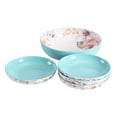 thumbnail image 1 of Bico Margret's Garden Ceramic Pasta Bowl, Set of 5(1 unit 214oz, 4 units 35oz), for Pasta, Salad, Microwave & Dishwasher Safe, 1 of 3